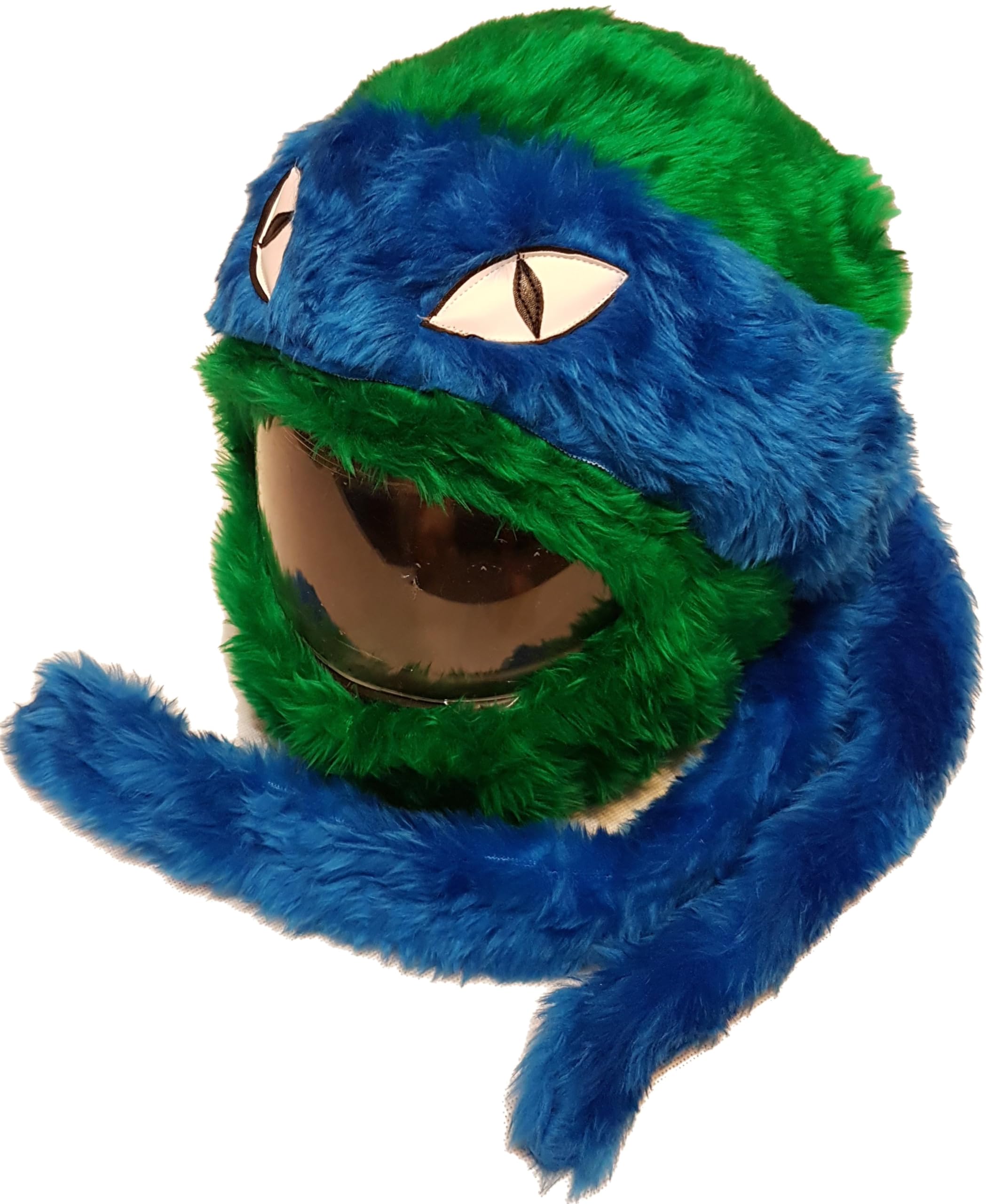 FunnyRiders Fabric Motorcycle Helmet Cover - Funny Full Face Helmet Cover, Cute Design - Accessories for Motorbike Helmets, Protect Against Dust, Scratches - Handmade in Poland - Universal Size (Blue)