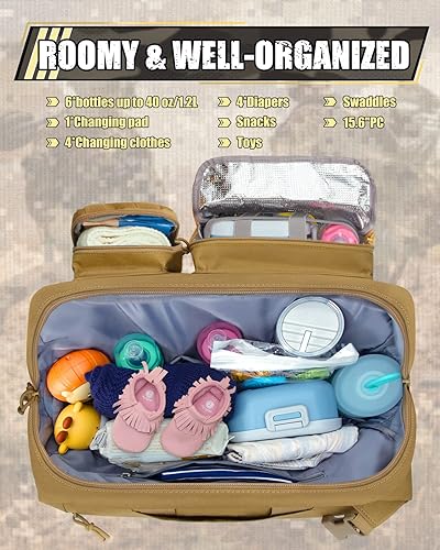 printe Dad Diaper Bag Backpack for Men, Diaper Bag for Dad with