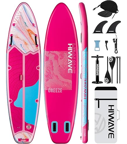 Hiwave 11' インフレータブルパドルボード Amazon.com : Hiwave Inflatable Stand Up Paddle Board 11'*34”*6