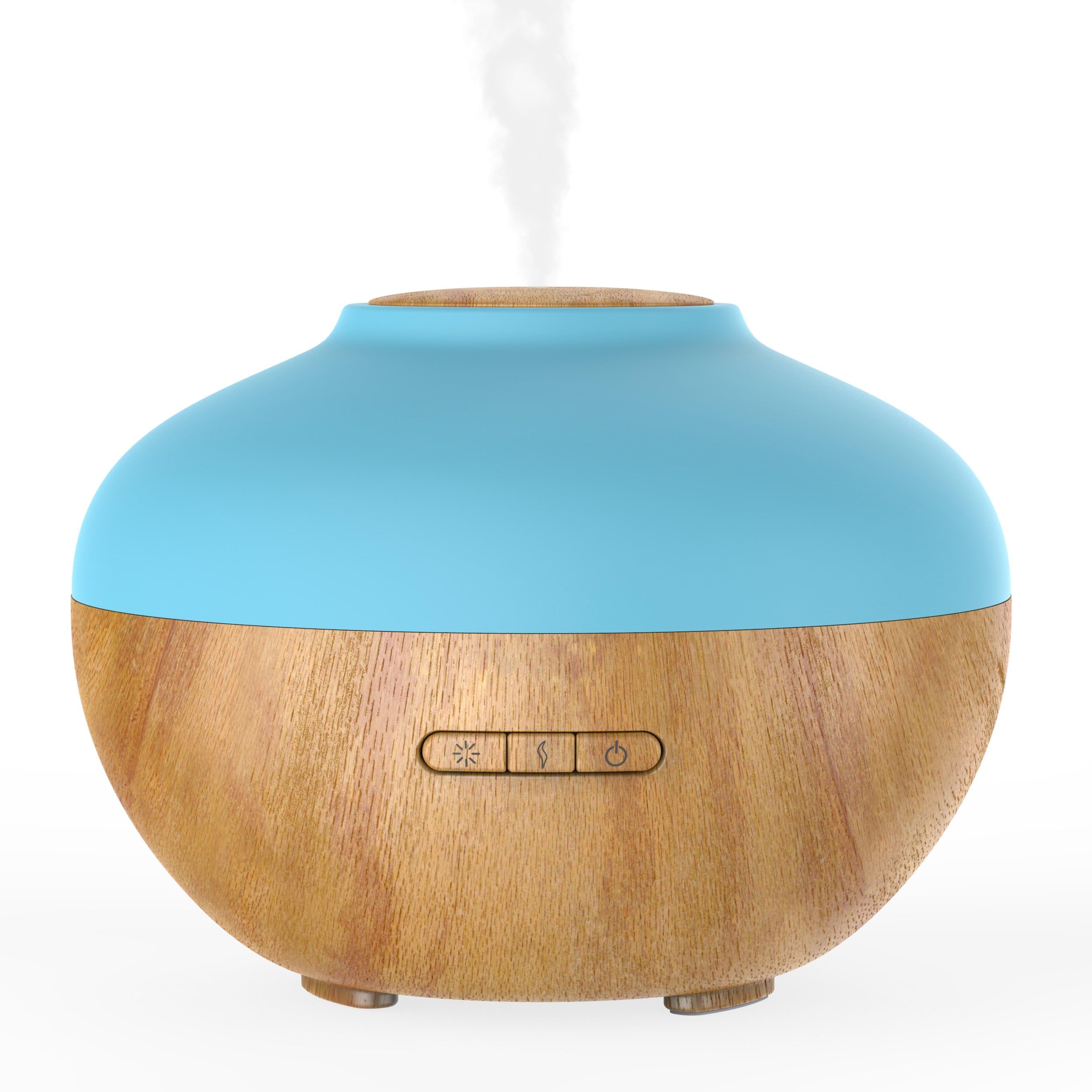 Aromatherapy Diffuser for Essential Oils, Electric Aroma Humidifier for Bedroom, Office, Baby Room, Ultrasonic, Adjustable Cool Mist, 300ml, 7 Color LED, Beautiful Wood Grain, Whisper Quiet, Creates a Calming, Relaxing Environment. [Energy Class A+++]
