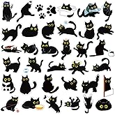 1368PCS Black Cat Stickers Cute Cat Stickers for Kids, Kawaii Funny Cartoon Cat Theme Meme Sticker Bulk Kitty Decal Black Cat Gifts Accessories for Teacher Rewards Party Decorations