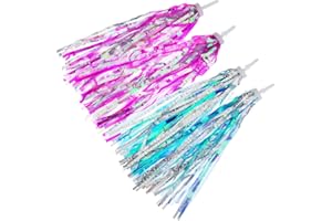 Kasteco 2 Pairs Bicycle Tassel Ribbon Bike Handlebar Scooter Streamers