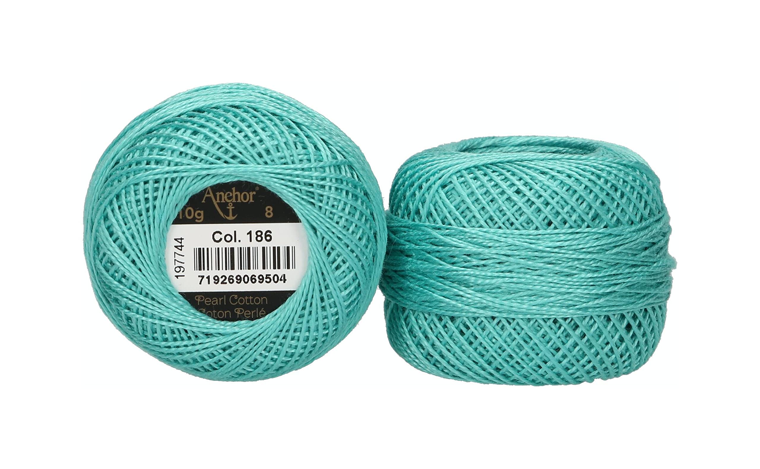 ANCHOR Pearl Yarn, Thickness: 8, Packaging: 10G, Running Length: 82M seegrün Embroidery Threads — image 1