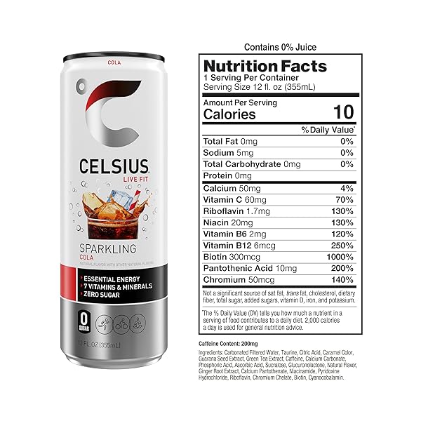 CELSIUS SPARKLING, FUNCTIONAL ESSENTIAL ENERGY DRINK 12 FL OZ (PACK OF 12)