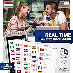 Vavus 1.1 Language Translator Device - Unlimited 4G