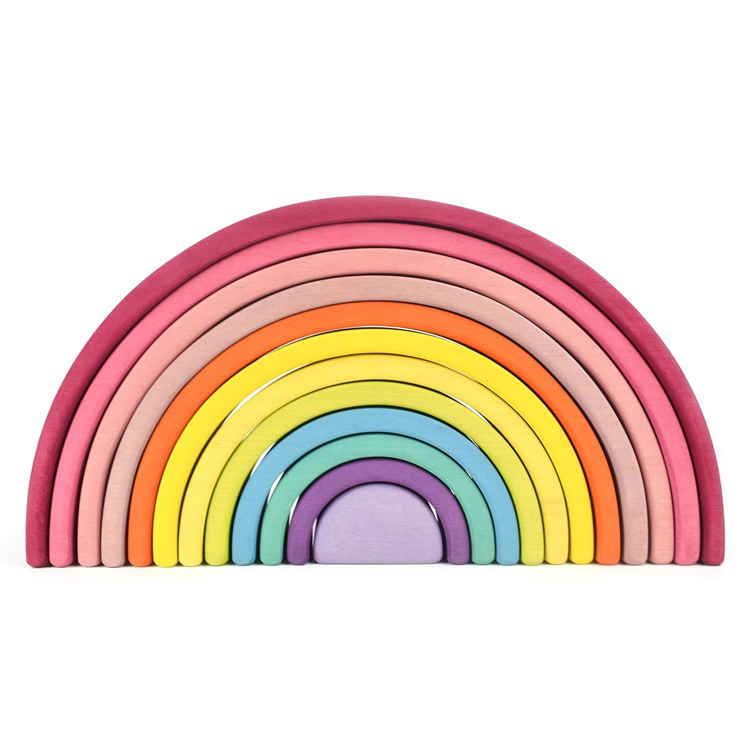 pastel rainbow wooden toy