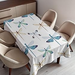 Ambesonne Dragonfly Tablecloth, Group of Regularly