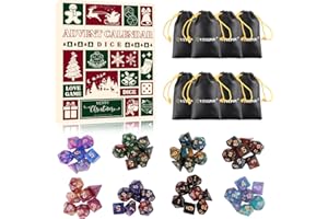 VTYEPOU Dice Advent Calendar for Game - Polyhedral Dice Set Advent Calendar for Adults Teens - 2025 24 Days Christmas Countdo