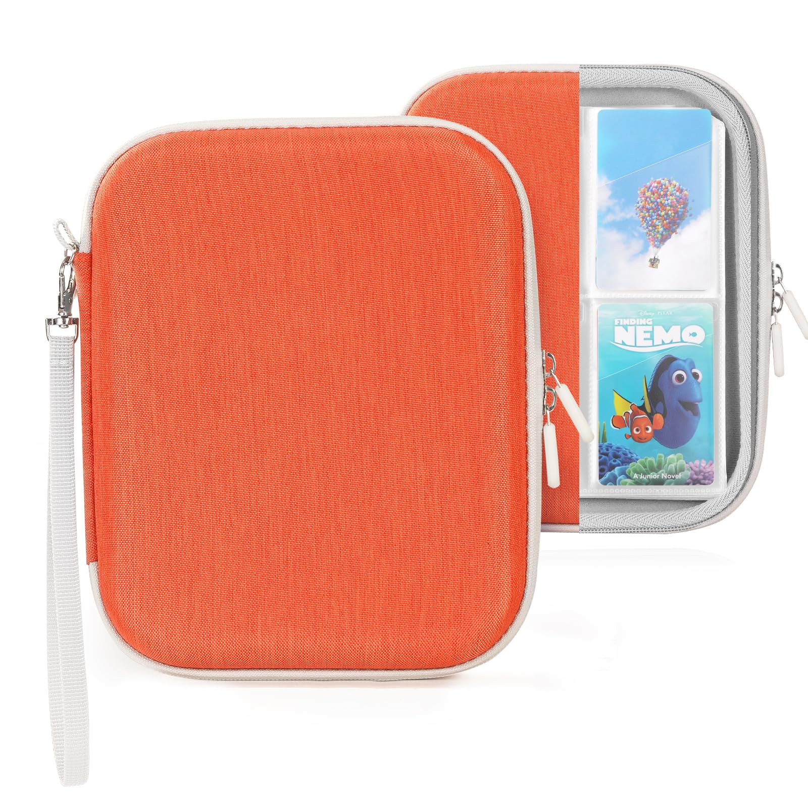 Jaffzora Card Holder for Yoto Cards - 120 Pockets Waterproof & Scratch-Resistant Card Organizer, 7 * 1.7 * 8.6 in Binder for Audiobook Playing Cards - Perfect for Kids & Adults (Orange) β image 1