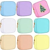 Sweetude 9 Pcs Mini Nylon Makeup Bag Mini Pouch Bag Small Nylon Pouch for Purse Zipper Cosmetic Travel Makeup Organizer Preppy Cute Waterproof for Women Toiletry Storage Graduation Gift 9 Bright Color