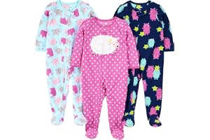 Simple Joys by Carter's Pijama de lã resistente a chamas com pés para meninas