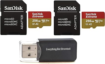 Amazon Com Sandisk 256gb Micro Sdxc Extreme Memory Card 2 Pack