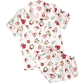 Ekouaer Womens Satin Pajama Set Silk Pj Short Sets 2 Piece Loungewear S-5XL | Soft Button Down Sleepwear, Short Sleeve Shirt and Shorts Pj Set with Split Design for Sleep, Lounge, Wedding, Bridal, Gifts
