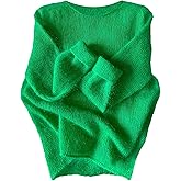 RoseSeek Women's Knit Pullover Sweaters Crew Neck Long Sleeve Sweater Fall Jumper