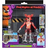 Jazwares Five Nights at Freddy&rsquo;s Classic Foxy Office Set - 5-Inch Articulated Figure with Jumpscare Feature, Glow-in-The-Dark Eyes, and Optical Diorama