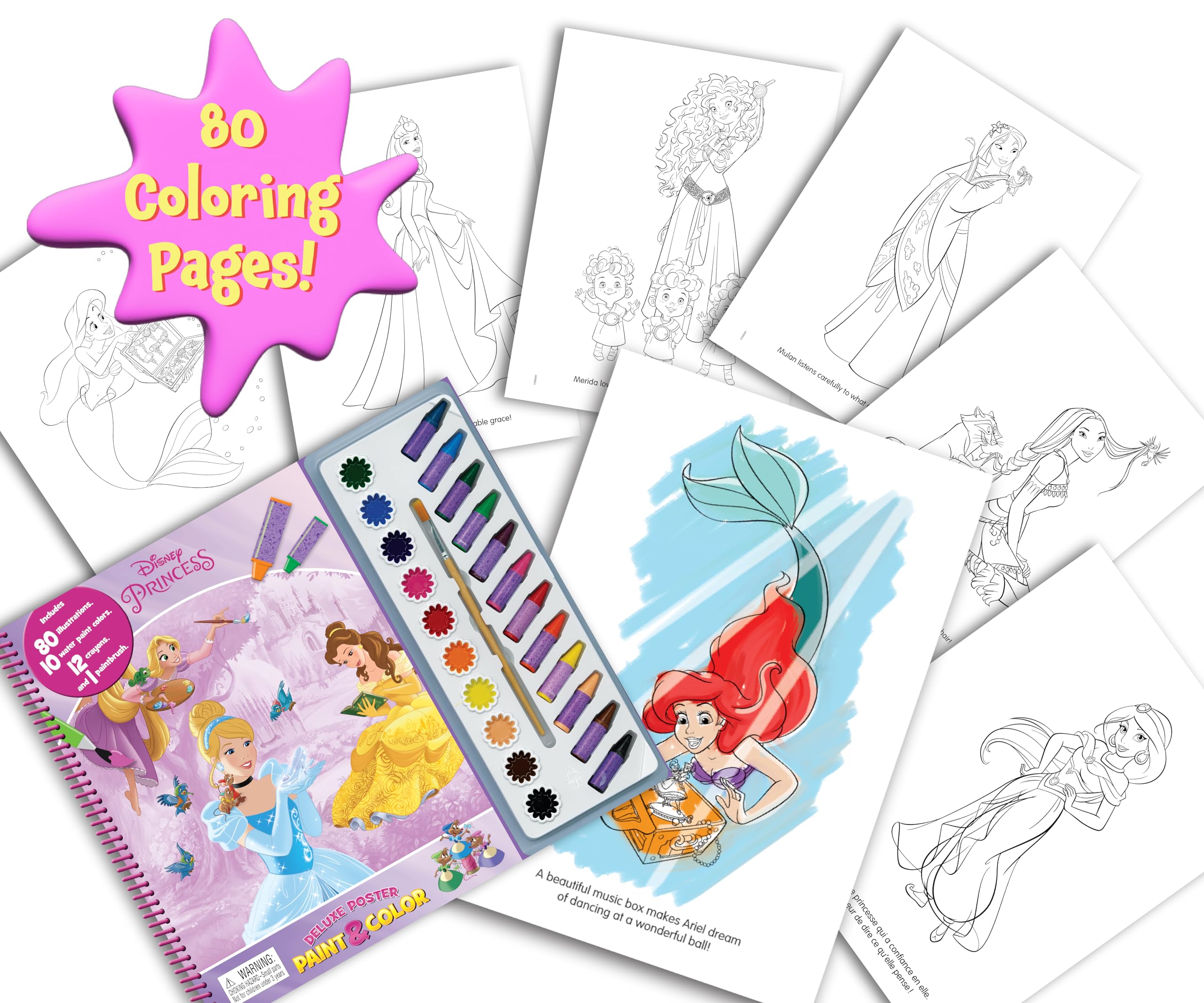 Mua Phidal - Disney Princess Deluxe Poster Paint & Color - with 80 ...