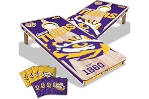 YouTheFan NCAA 2’ x 4’ Professional Wood Cornhole Game with Logo Bags