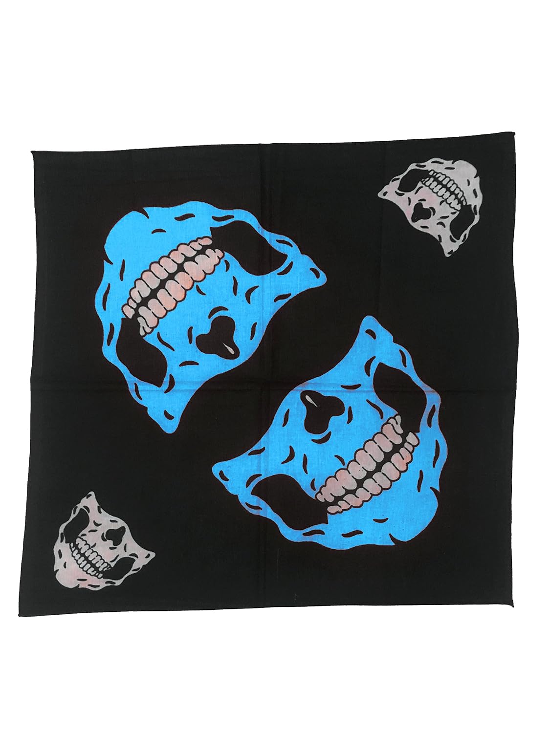 3 pieces of sky blue bandanas printed bandanas cotton bandanas unisex bandanas paisley bandanas men bandanas gents bandanas cowboys bandanas bikers bandanas