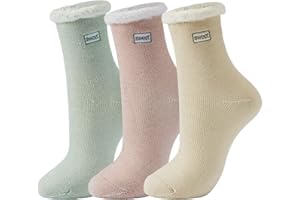 J-BOX Thick Thermal Wool Socks for Women - Winter Warm Casual Crew Socks - Gifts for Women