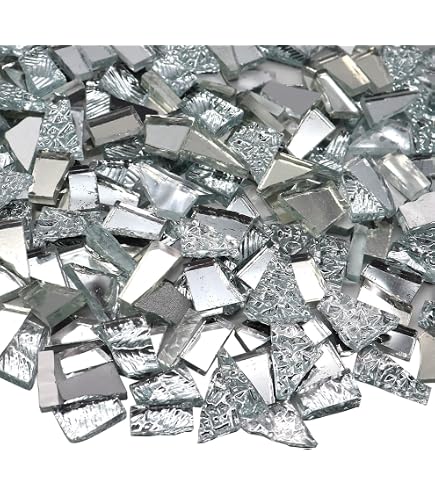 200g Mixed Mirror Mosaic Tiles - Assorted Small Square Glass Tiles For DIY Crafts, Home Decor & Art Projects