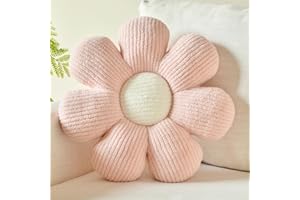 Xuyier Flower Shaped Throw Pillow,Soft Daisy Pillow with Decorative Pillows for Bed Couch Chair Floor, Flower Plush Pillows f
