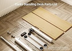 Claiks Bamboo Electric Standing Desk, Adjustable