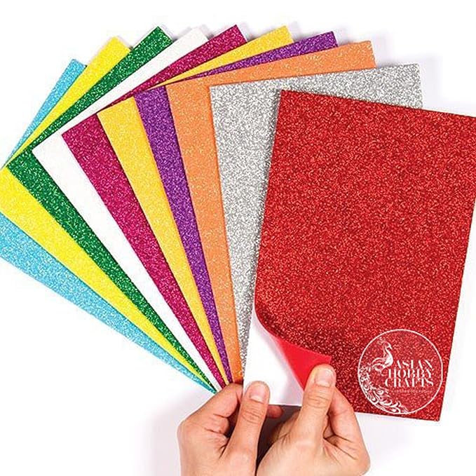 Buy Asian Hobby Crafts A4 Adhesive Glitter Eva Foam Sheet Online at Low