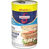 Swanson White Premium Chunk Canned Chicken in Water, 4 Count 2.4 Oz