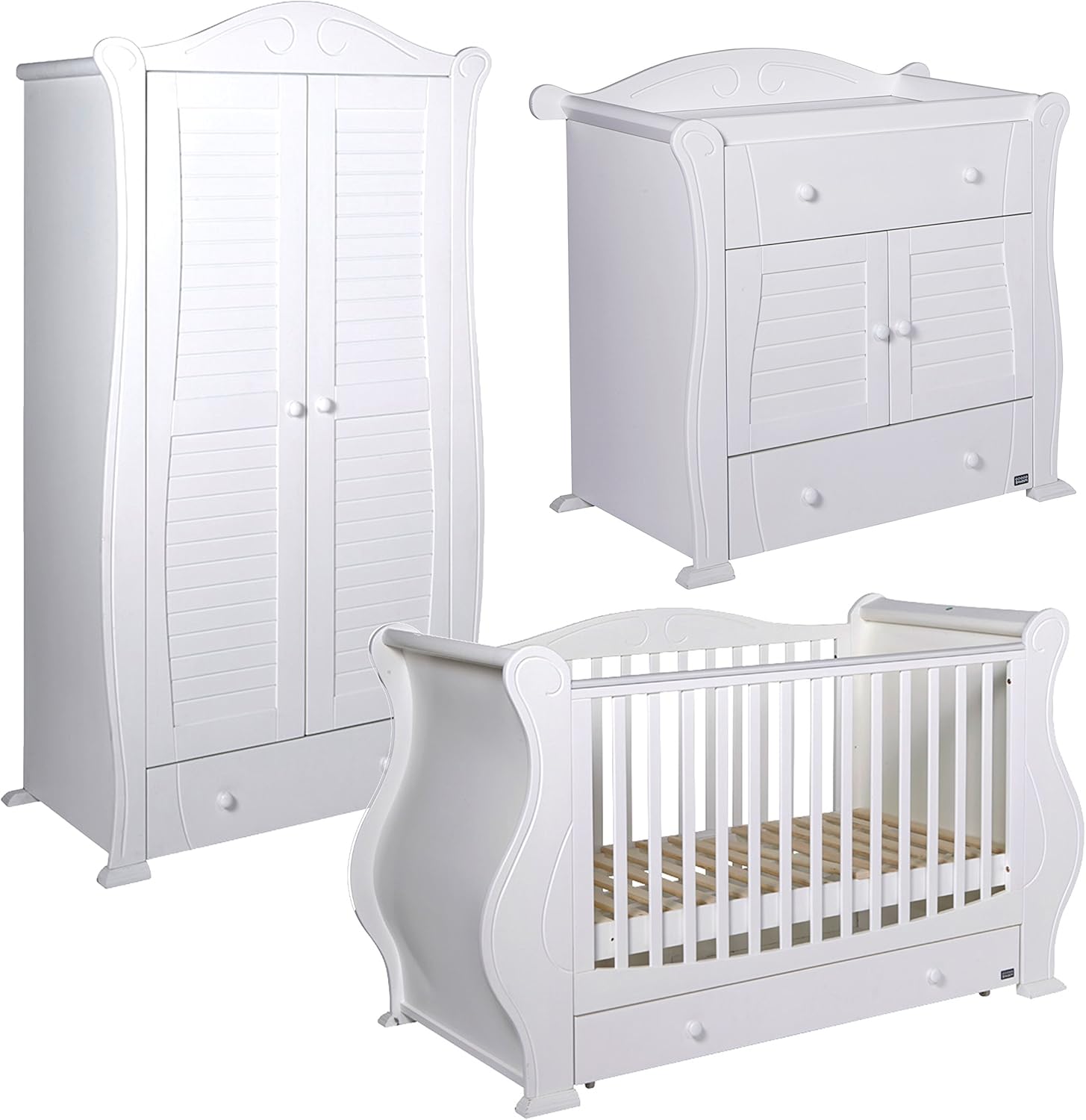 tutti bambini louis sleigh cot bed