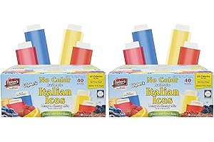Lieber's Wyler's Italian Ices Berry & Cherry Mix, No Food Coloring, Kosher, Gluten-Free, Fat-Free Italian Ices, 80 Ounce Box (2-Pack)