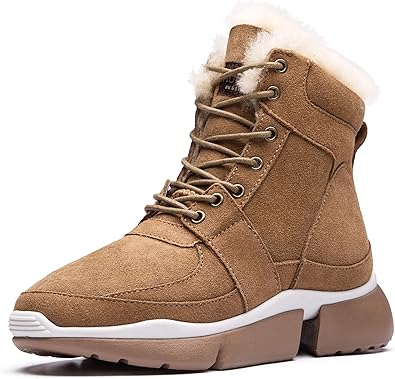 Amazon Au Mu ショートブーツ ムートンブーツ インヒールブーツ ブーツレディース シープスキンブーツ 毛皮ブーツ 保温 レディースシューズ 靴 ボアブーツ 本革 スノーブーツ 足長 美脚 キャメル23 0cm Au Mu シューズ バッグ