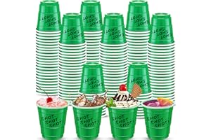 cssopenss 120 pcs Green Plastic Shot Glasses 2 oz green shot cups st. patrick's day shot glasses disposable for drinking Tastings served Snacks Jello Tastings and Samples