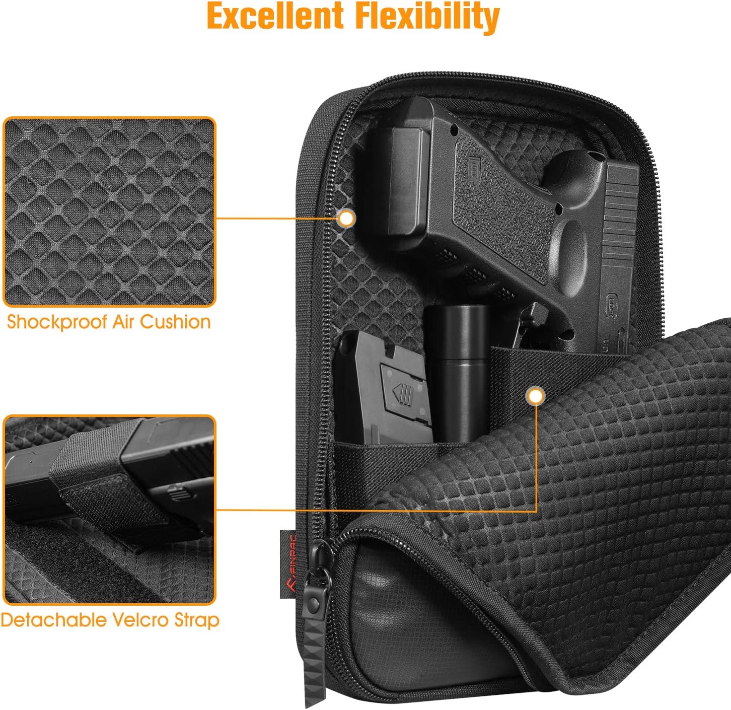 Pistol Gun Holster Concealed Carry Gun Pouch Pack Waist Pocket with