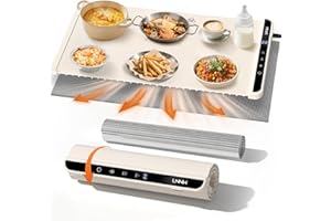 LNNIW Electric Food Warming Mat with Heat-Resistant Pad – 26X15 Inches, 6 Temperature Levels & 6 Timer Options, Child Lock fo