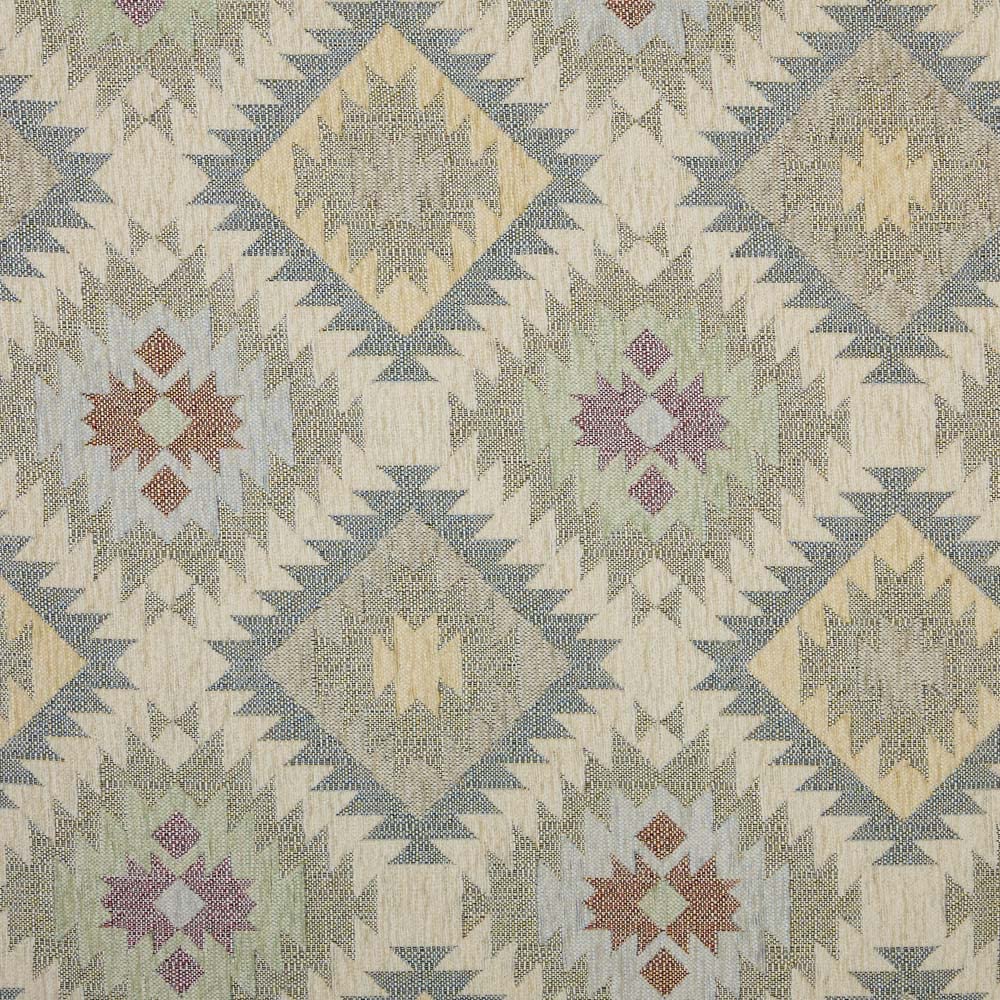 Kt KILOtela - Upholstery Fabric, Jacquard Chenille, Upholstery Chairs, Cushions, Headboard, Sofa, Bags, Heavy Duty, 100 cm Length x 280 cm Width, Ethnic Diamonds, Beige, Brown, Lilac - 1 m