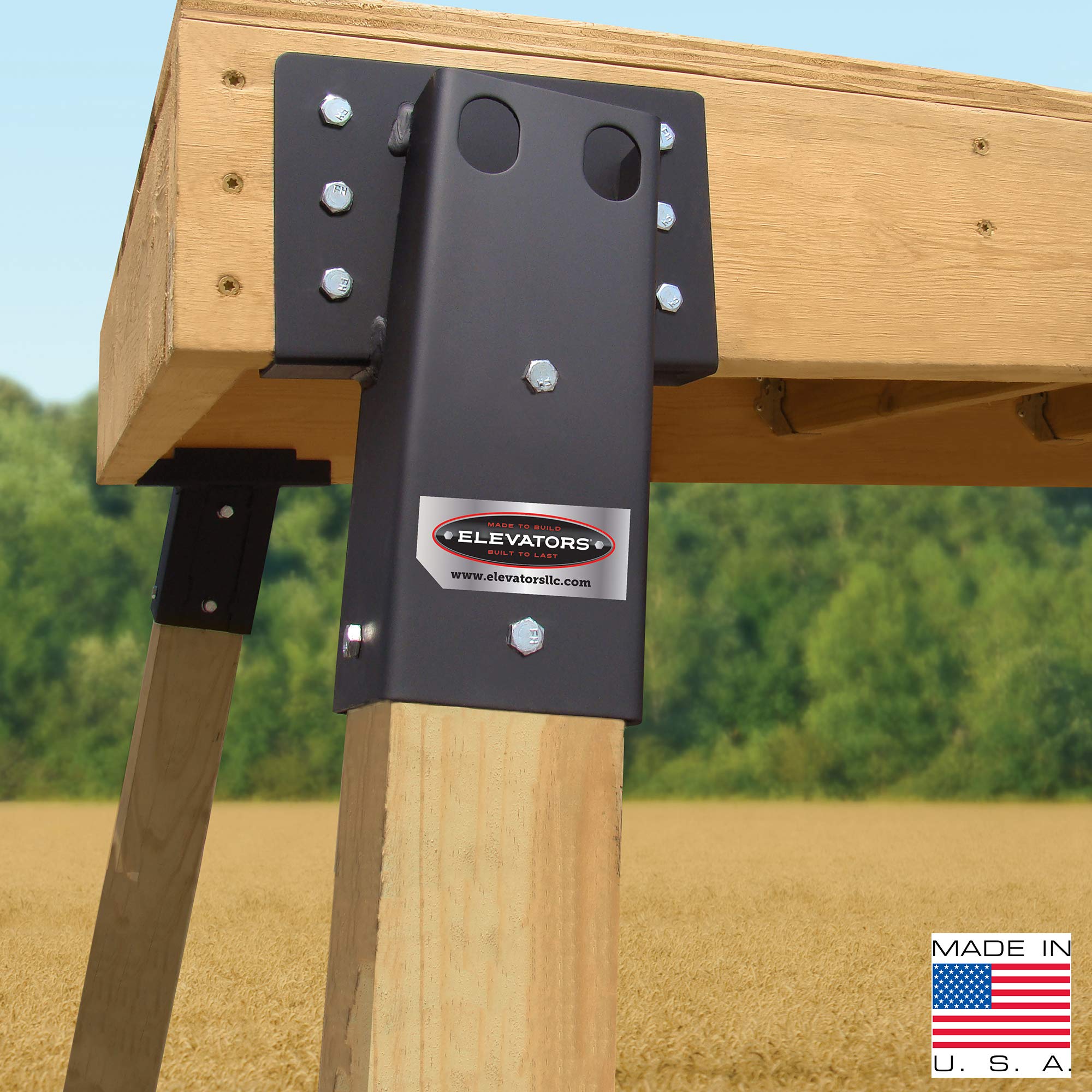 4x4 Elevator Brackets for Deer Blinds, Playhouses, Swing Sets, Tree