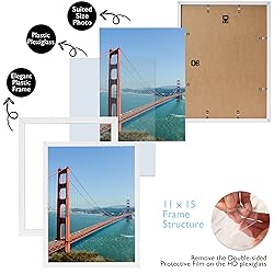 HEYTUYA 11x15 inch Picture Frame White for Wall
