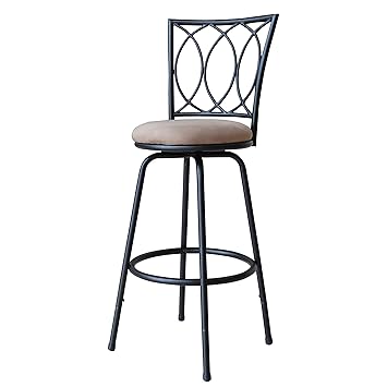 Amazon.com: Roundhill Furniture Redico Adjustable Metal Barstool ...