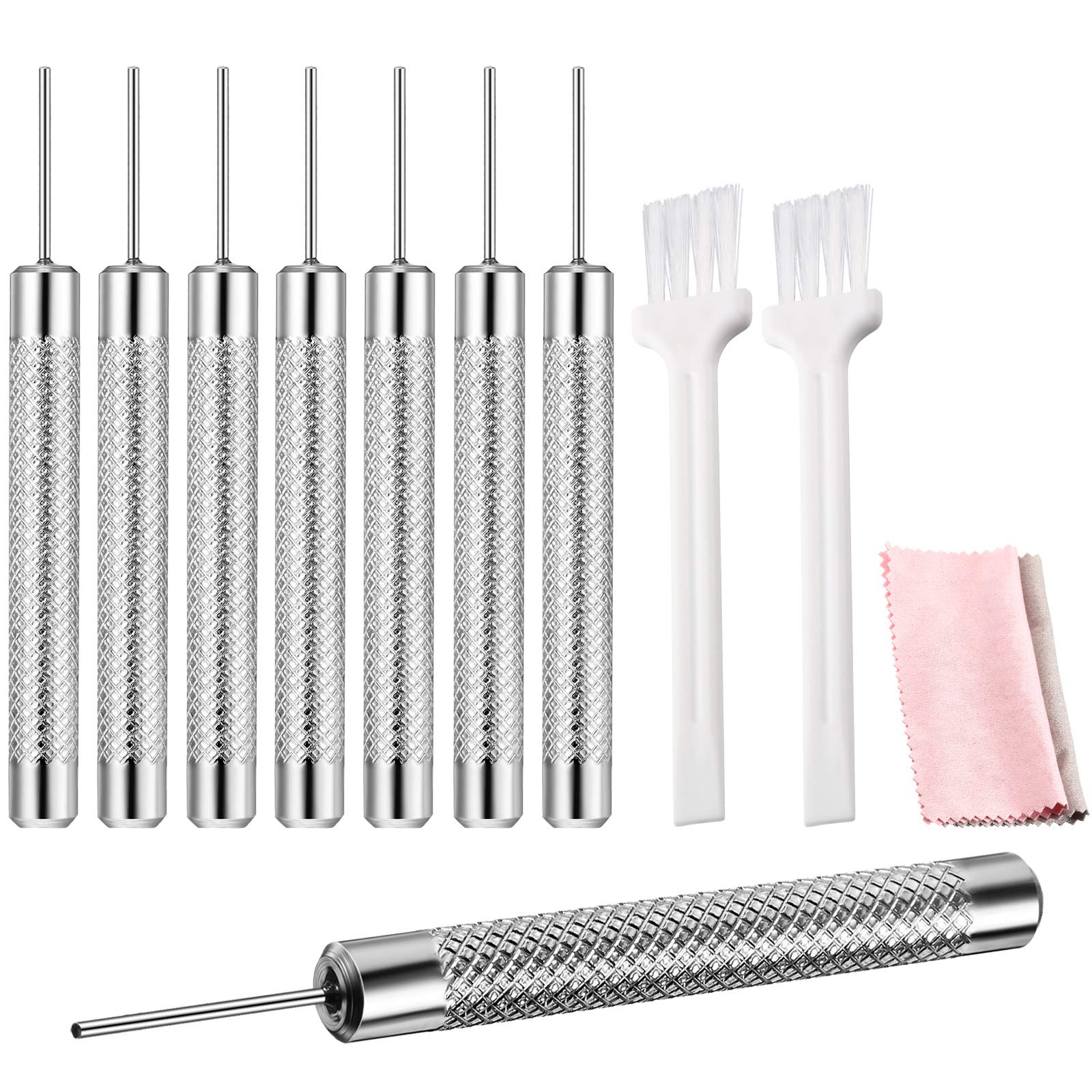 8 Pieces Cellphone SIM Card Eject Pin Removal Tool Set with 2 Cleaning Cloth and 2 Clean Brush, Universal SIM Tray Ejector Needle Compatible with iPhone, iPad, iPod, Samsung Galaxy Note/S/Edge/J, HTC