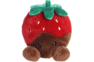 Aurora® Adorable Palm Pals™ Valentino Chocolate Strawberry™ Stuffed Animal - Pocket-Sized Play - Collectable Fun - Red 5 Inches