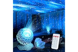 HODANS Galaxy Star Projector, Aurora Projector with 33 Light Effects, Dinosaur Egg Lights for Bedroom Decor with Bluetooth Speaker White Noise & Remote Control