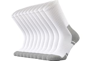 Ortis Men's Cotton Cushion Crew Socks Moisture Wicking Breathable Thick Warm Thermal for Athletic Heavy Duty Work Boot