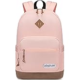 abshoo Classic Backpack for School College Bookbag Middle High School Girls Bakcpacks for Teen Casual Daypack (Pink)