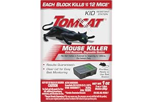 Tomcat Mouse Killer Child Resistant, Disposable Station, 1 Pre-Filled Ready-To-Use Bait Station