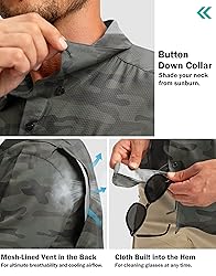 Men's Fishing Shirts with Zipper Pockets UPF