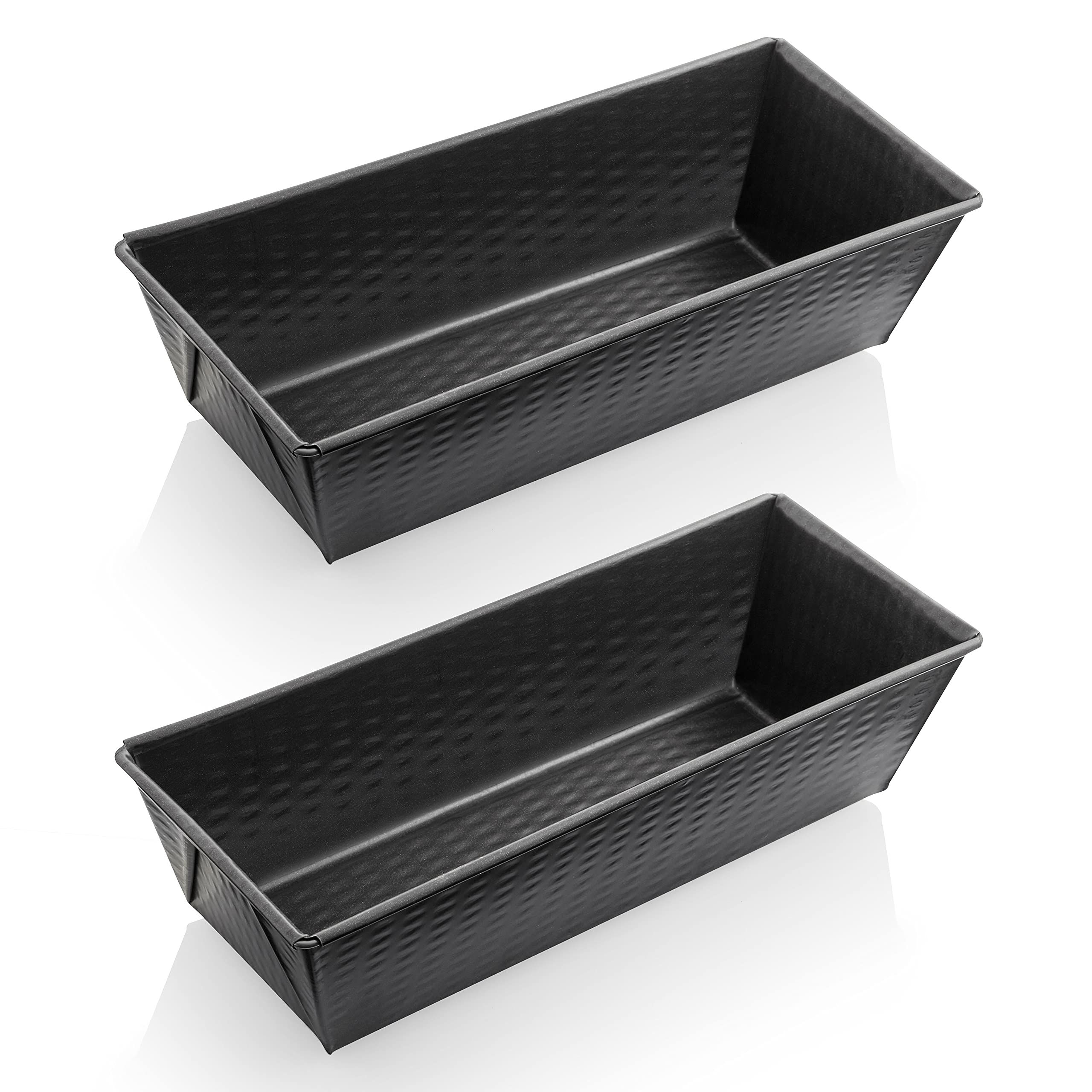 Grizzly Bread Baking Tin, Set of 2 x 3Lb Loaf Tins 12 Inch (30x11.5 cm), Non-Stick Carbon Steel Pan, Bread & Cake Mould