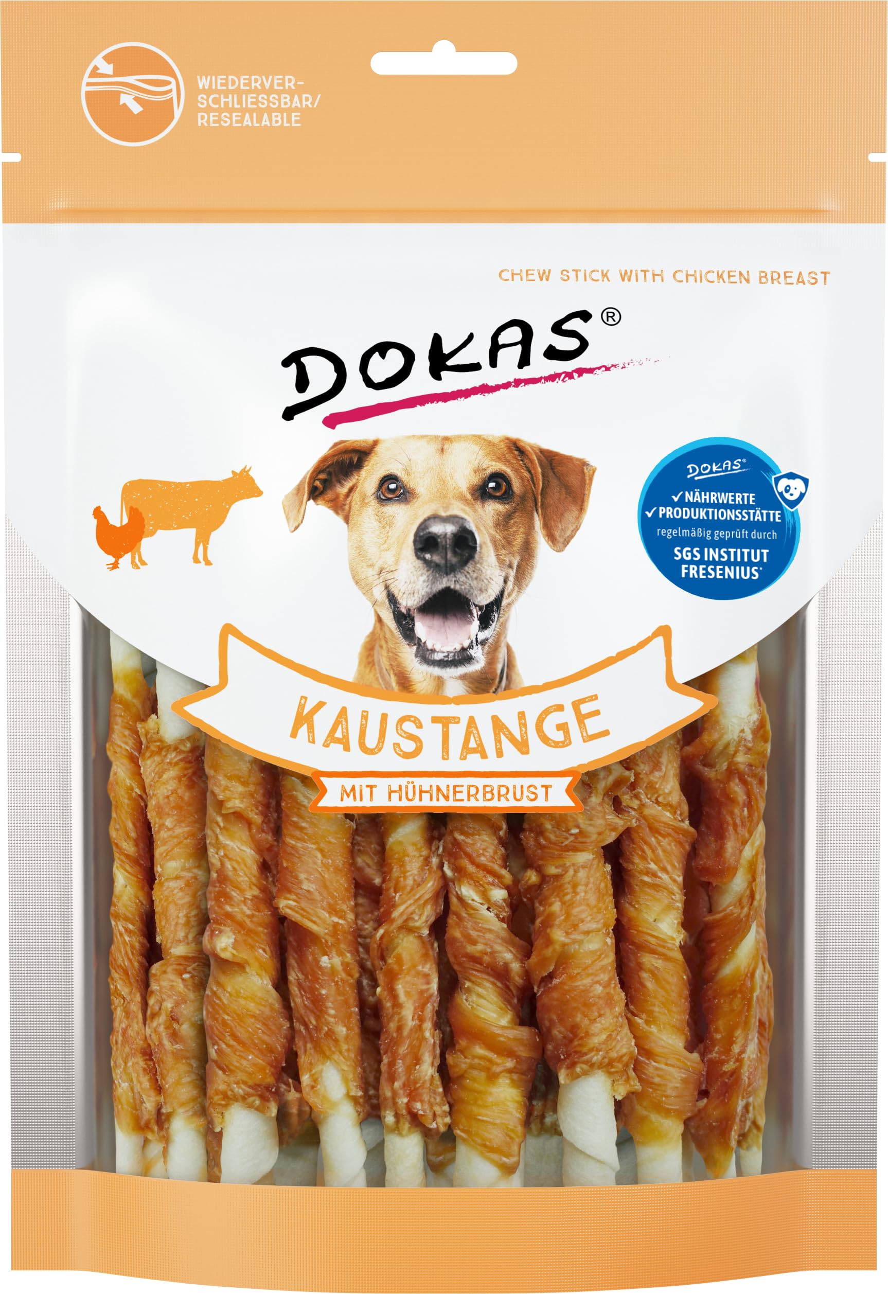 DOKAS Chew Bar - Grain-Free Premium Chew Snack for Dogs 9 x 200 g | 200 g (Pack of 9)