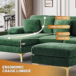 Wrofly U-Shaped Sectional Sofa Couch, 114" Comfy