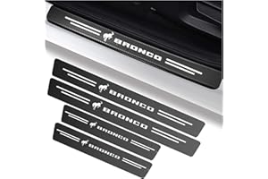 MARJIN 4PCS Car Door Sill Protector for Bronco，Self-Adhesive Carbon Fiber Tape Anti Scratch Car Door Edge Entry Guards Stickers，Car Door Steps Covers Scratch Pad Protective Films (DSP-14), WKL-2
