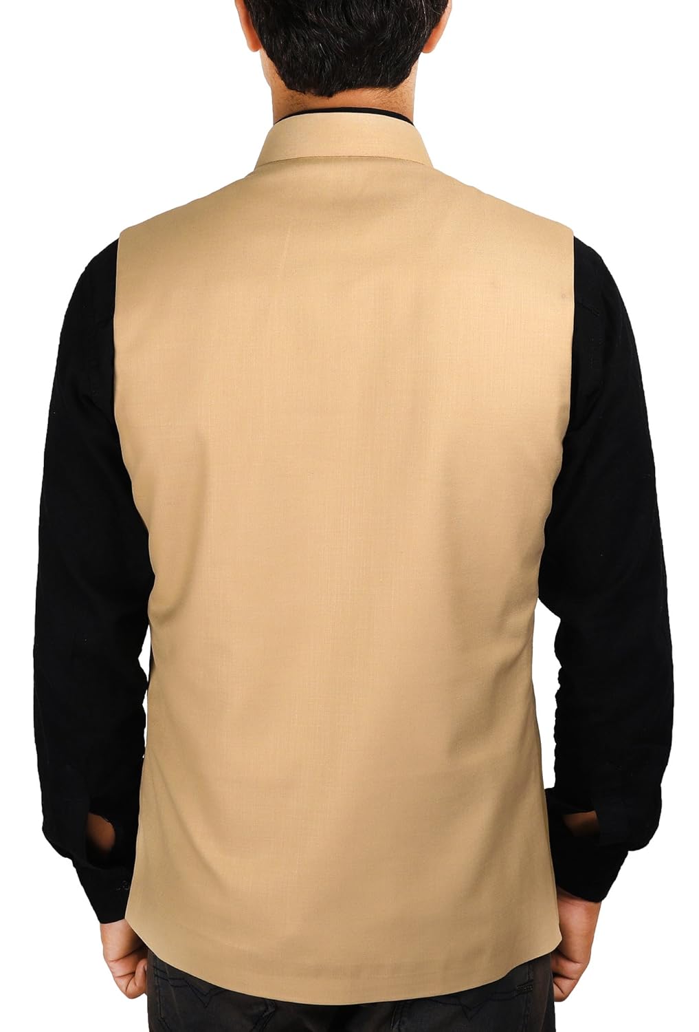 la rainbow mens cotton bandhgala modi jacket-beige